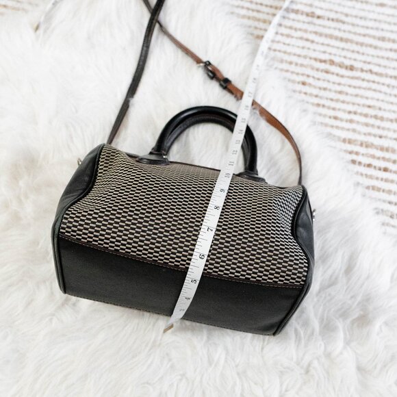 Coach F57242 Legacy Mini Bennett Checkered Satchel Bag Leather Gold Hardware - Picture 14 of 15